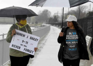 Two women with umbrella's.