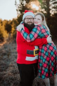Brianna Hauser with husband.