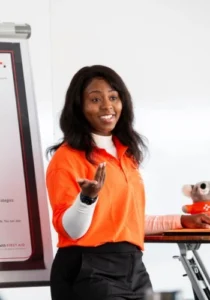 A Mental Health First Aid at Work instructor