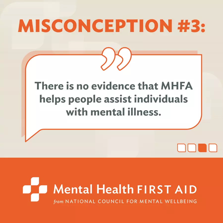 Misconception #3: There is no evidence that MHFA helps people assist individuals with mental illness.