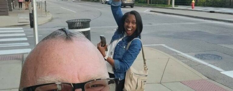 Johnny pictured at NatCon in St. Louis alongside MHFA Coordinator, Tiah Grimes.