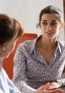 MHFA instructor helps someone struggling with mental health